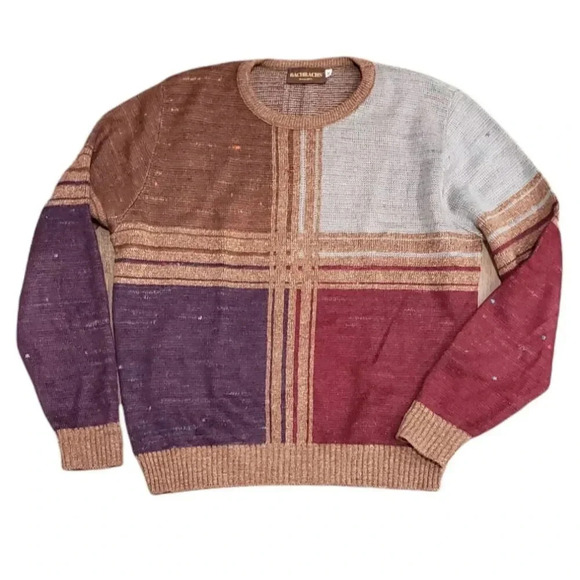 Bachrachs Vintage Color Block Solara Wool Sweater M - Picture 1 of 4
